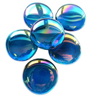 Glasdruppels XL  30-36mm Diamantturkoois