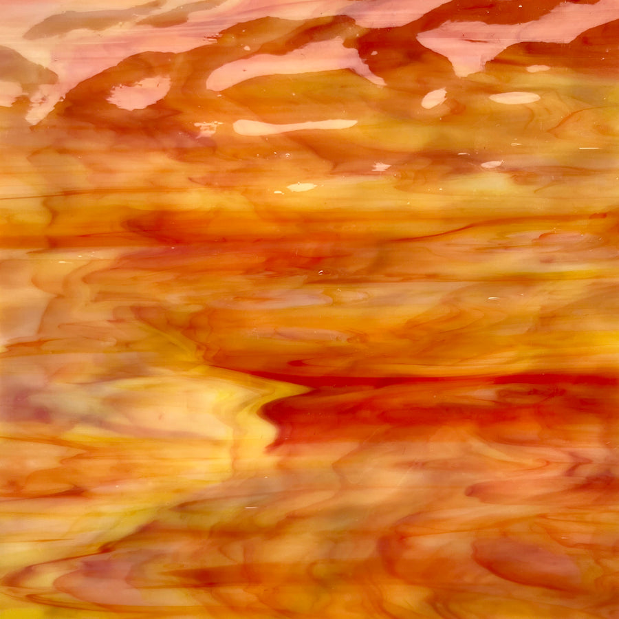 Plaque de Verre Orange Foncé Jaune Opale Texture