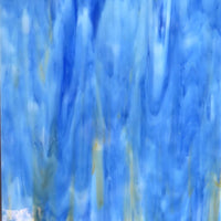 Glass Plate Sky Blue Amber Marbled