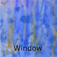 Glass Plate Sky Blue Amber Marbled