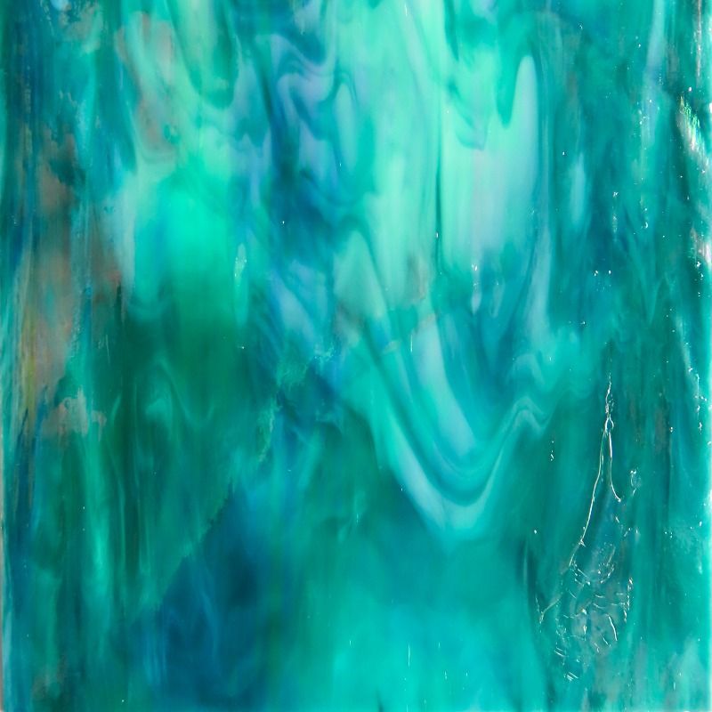 Glass Plate Lagoon Iridescent