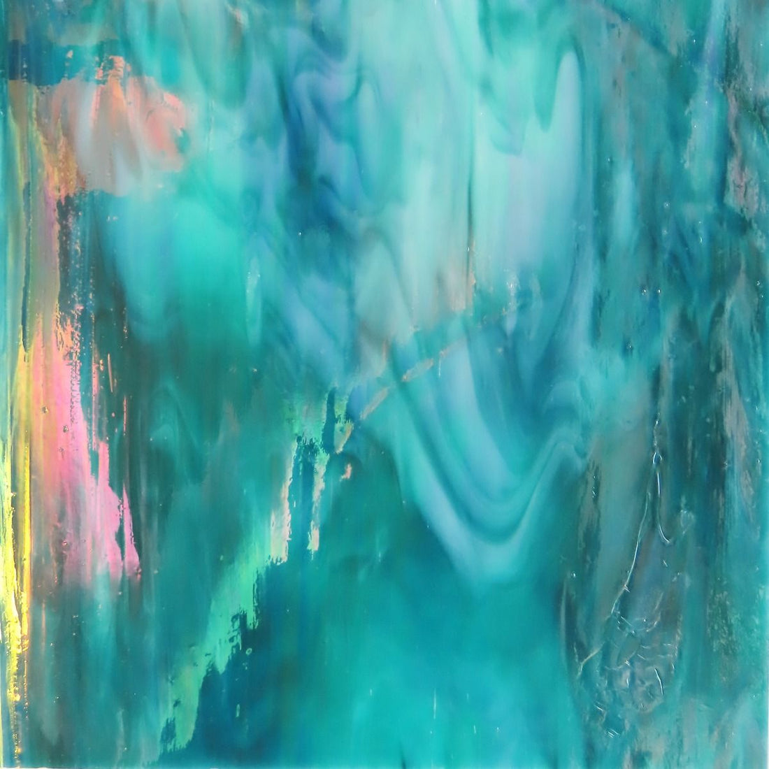 Glass Plate Lagoon Iridescent