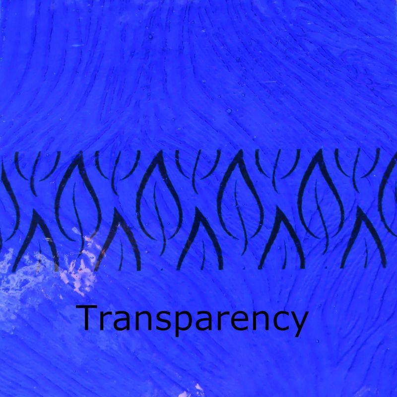 Glasplaat Kobalt Gegolfd