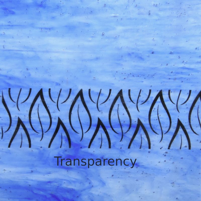 Plaque de Verre Bleu Clair Vaporeux