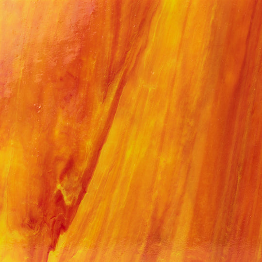 Plaque de Verre Orange Jaune Profond Texturée