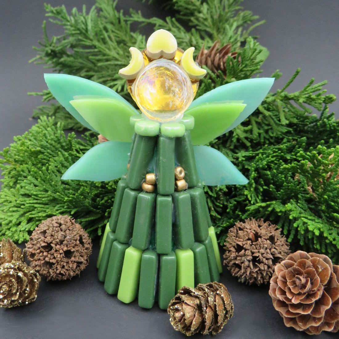 Kerstengel Groen (3 stuks)