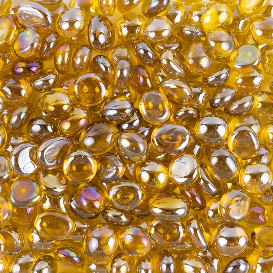 Billes de Verre Mini 9-13mm  Jaune Diamant