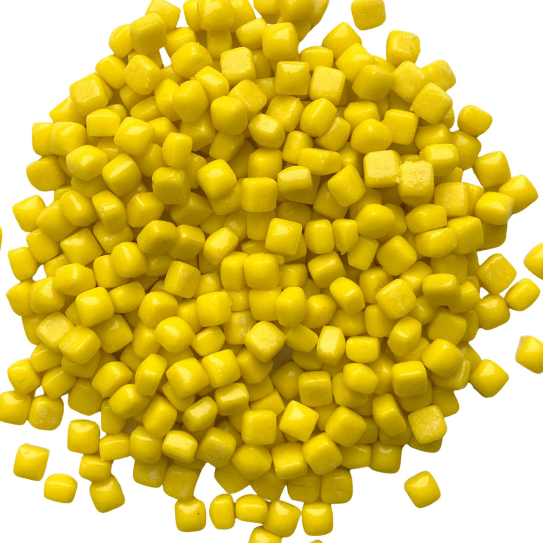 Micro Glass Cubes 4,8mm  Lemon