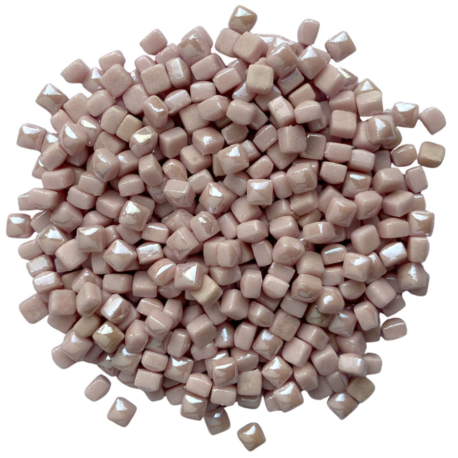 Micro Glass Cubes Iridised 4,8mm  Pink