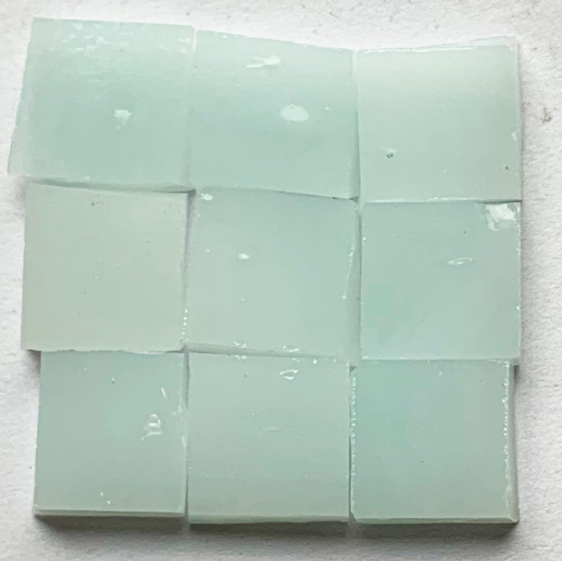Detalj av Tiffany Glacier Isblå med nio glasbitar