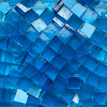 Glasmozaiek Tiffany Glacier 10mm Capri Blauw