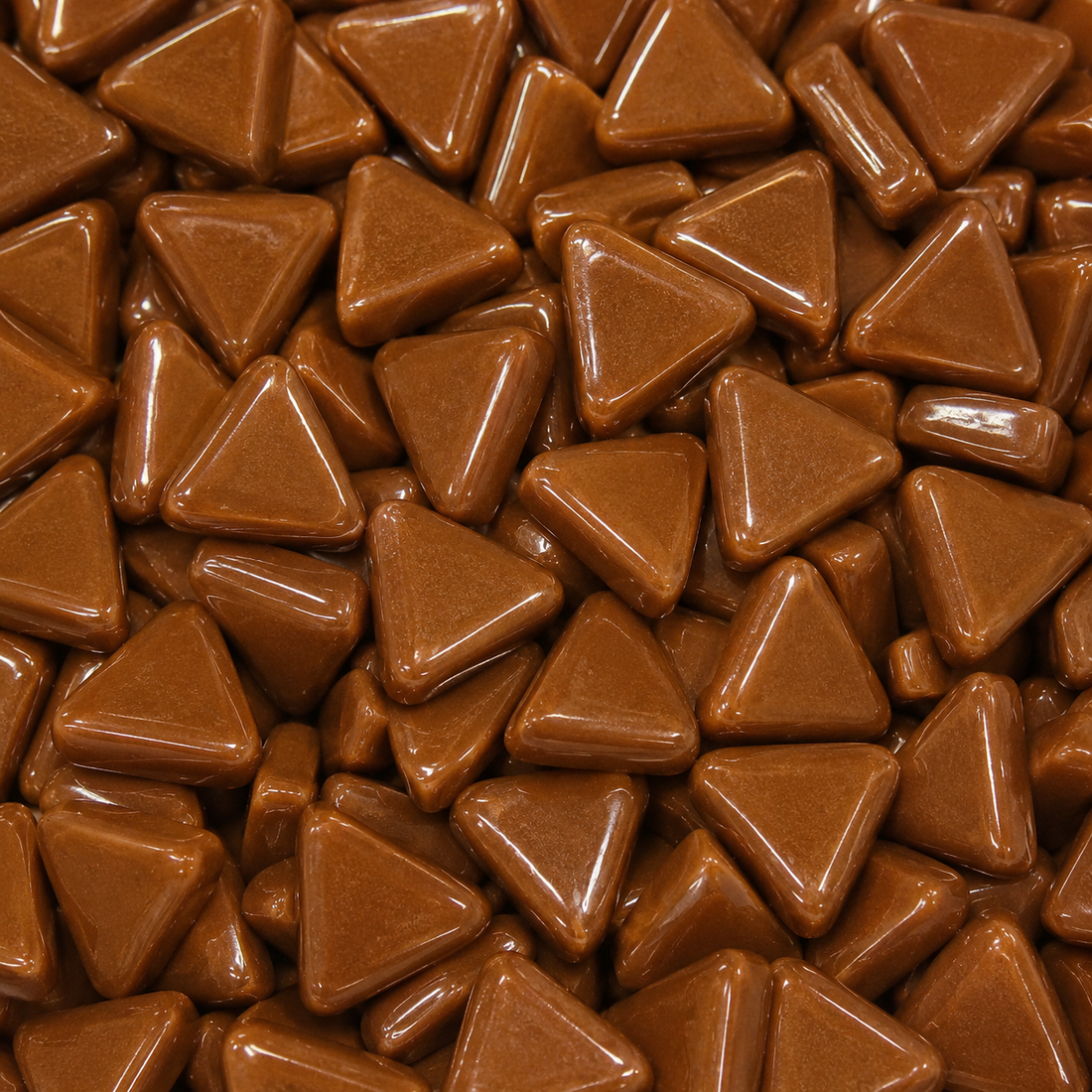 Mini mosaico triangular de vidro para café
