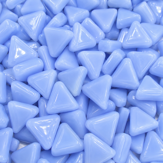 Mini triângulo de mosaico de vidro azul claro