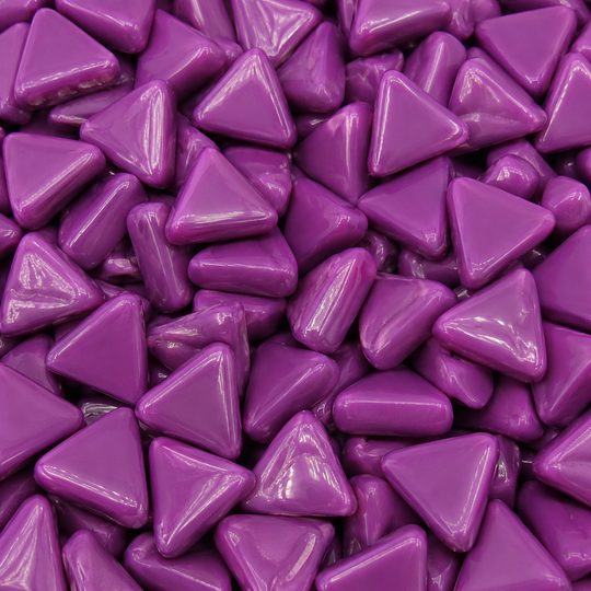 Mini mosaico de vidro triangular uva
