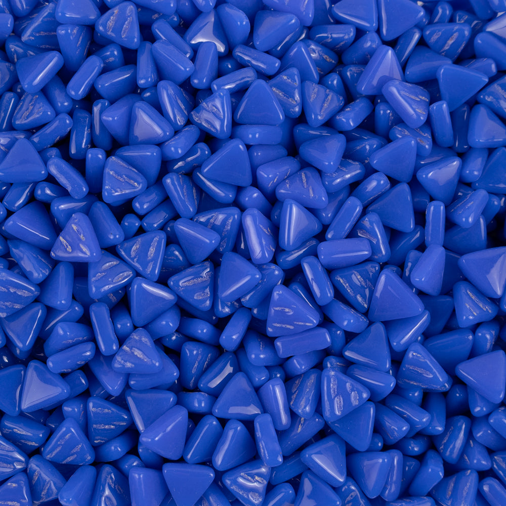 Packshot Mini Glass Mosaic Triangle – blue – 8mm