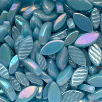 Mosaiksteinen Elipsenform Perle Glas  Türkis