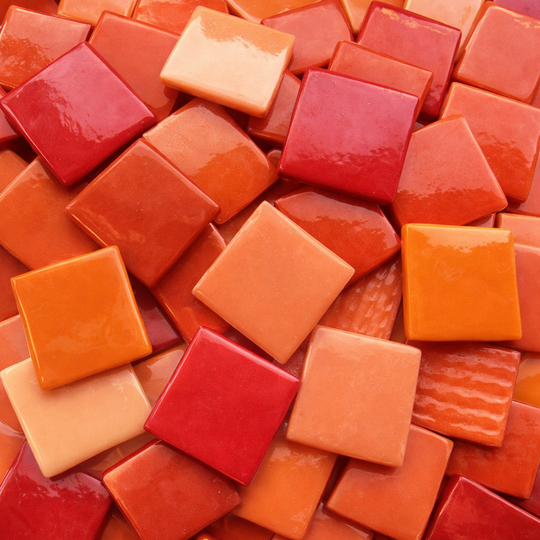 Pâte de Verre 25mm Oranje Mix