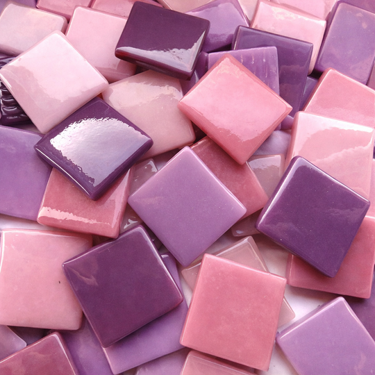 Pâte de Verre 25mm Paars Mix