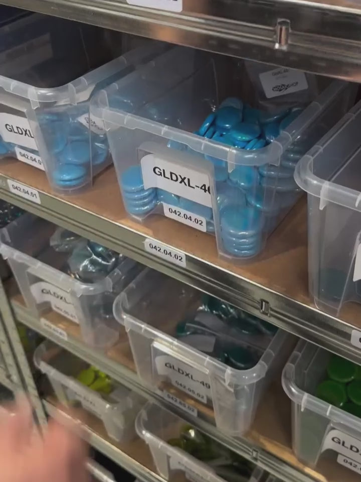 Glasdruppels XL 30-36mm Opaalturkoois