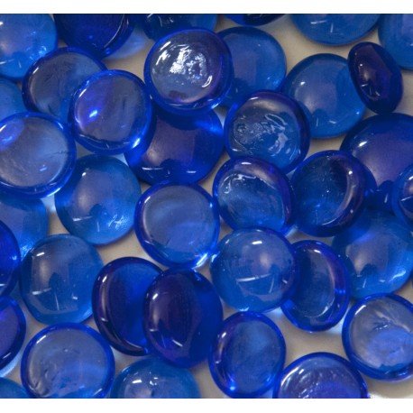Glasdruppels  16-20mm Kristalblauw