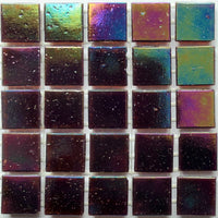 Verre Mosaique - glass mosaic -Glasmosaik-glasmozaïek-Glasmozaiek Iriserend 20mm Aubergine - mosaicshop