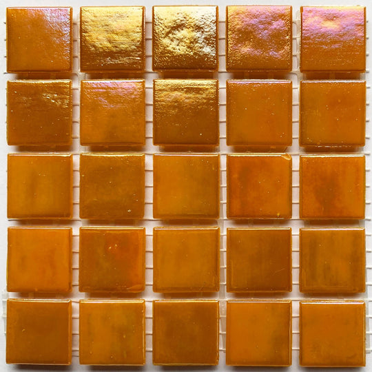 Glasmosaik Irisierend 20mm Orange