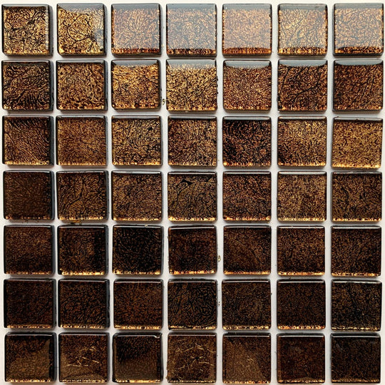 Glasmosaik Spiegel 20mm  Messing