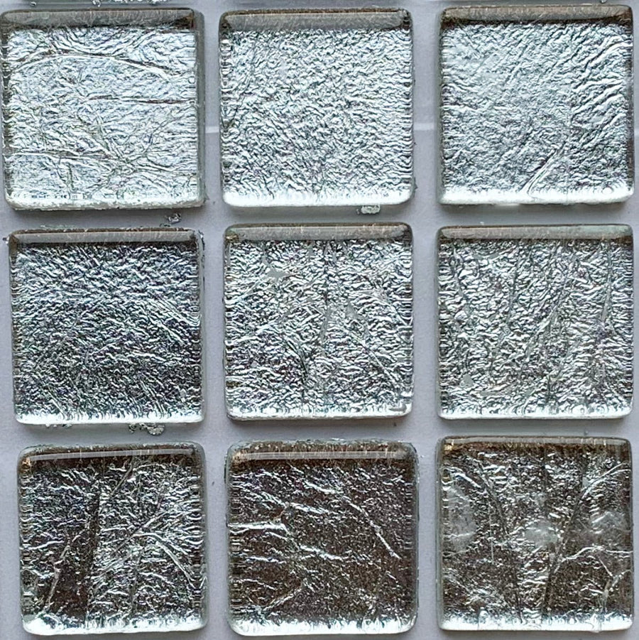 Verre Mosaique - glass mosaic -Glasmosaik-glasmozaïek-Glasmozaiek Spiegel 20mm Zilver - mosaicshop