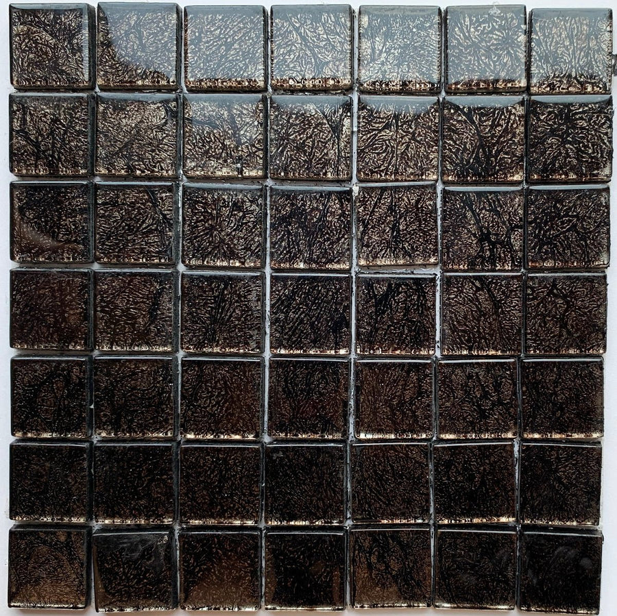 Verre Mosaique - glass mosaic -Glasmosaik-glasmozaïek-Glasmozaiek Spiegel 20mm Zwart - mosaicshop