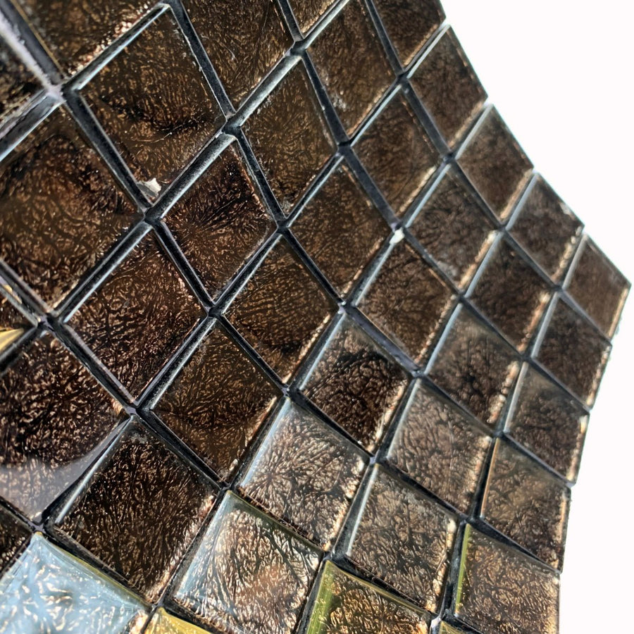 Verre Mosaique - glass mosaic -Glasmosaik-glasmozaïek-Glasmozaiek Spiegel 20mm Zwart - mosaicshop