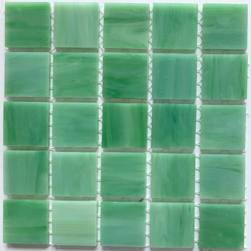 Verre Mosaique - glass mosaic -Glasmosaik-glasmozaïek-Glasmozaiek Tiffany Glacier 20mm Mosgroen - mosaicshop