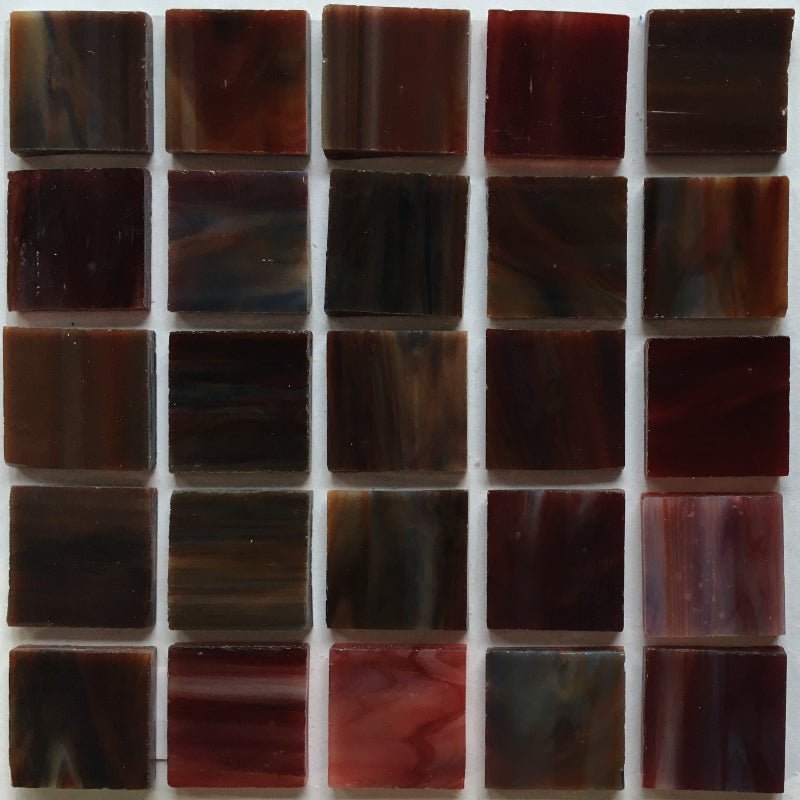 Verre Mosaique - glass mosaic -Glasmosaik-glasmozaïek-Glasmozaiek Tiffany Glacier 20mm Ossebloed - mosaicshop