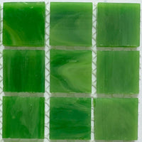 Verre Mosaique - glass mosaic -Glasmosaik-glasmozaïek-Glasmozaiek Tiffany Glacier 20mm Spinazie - mosaicshop