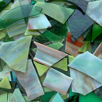 Verre Mosaique - glass mosaic -Glasmosaik-glasmozaïek-Glasscherven Glasscherven Groenmix - mosaicshop