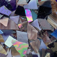 Verre Mosaique - glass mosaic -Glasmosaik-glasmozaïek-Glasscherven Glasscherven Paarsmix - mosaicshop