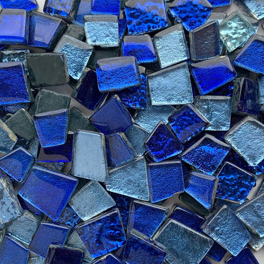 Glastegel met Spiegel Blauwmix