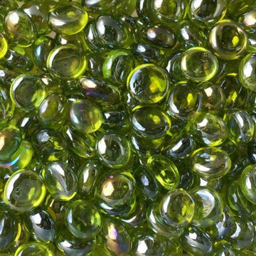 Verre Mosaique - glass mosaic -Glasmosaik-glasmozaïek-Mini Glasdruppels 9-13mm Diamantkiwi - mosaicshop