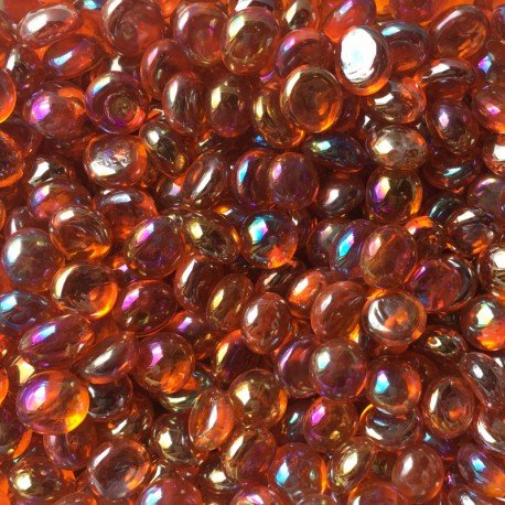 Billes de Verre Mini 9-13mm  Orange Diamant