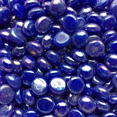 Glasnuggets 9-13mm  Opal-Blau