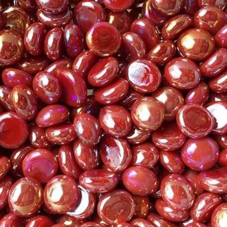 Mini Glasdruppels 9-13mm Opaalrood