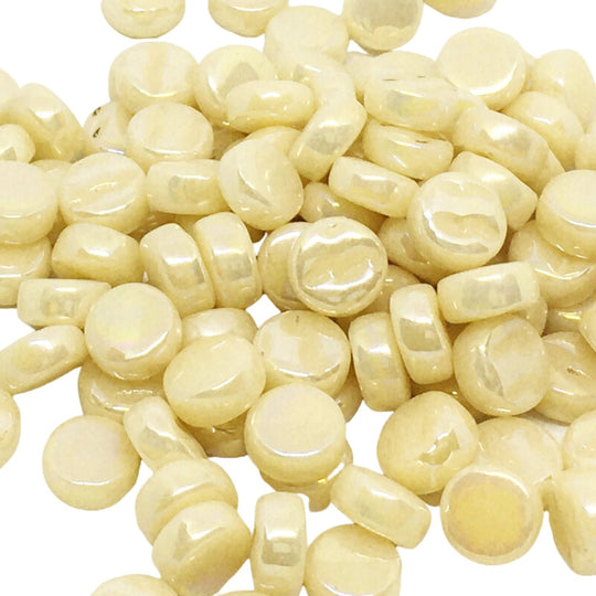 Dots Pearlised 8mm   Cream