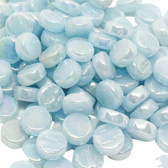 Dots Pearlised 8mm   Pale Aqua Blue