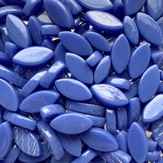 Mosaiksteinen Elipsenform Glas  Warmes Blau