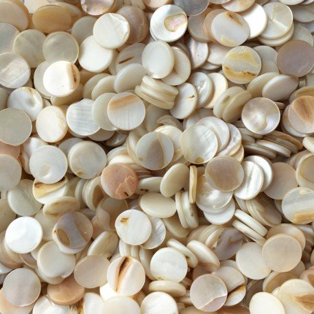 Perlmutt Natur Rund 10mm