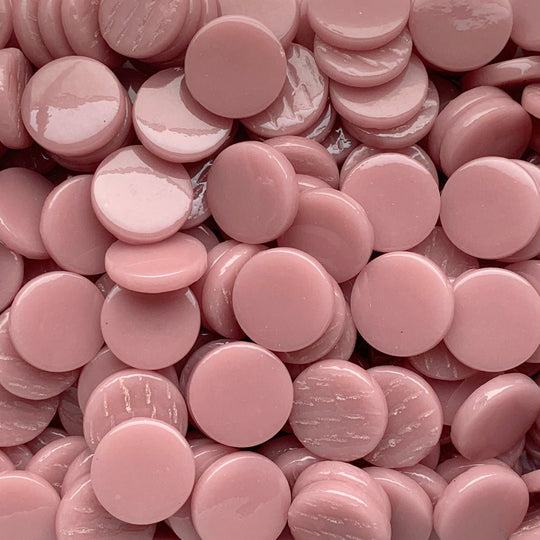 Ronde Glastegel 18mm Donkerroze