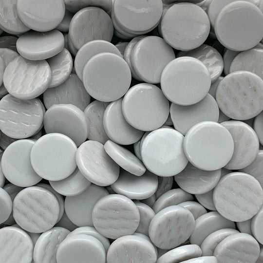 Ronde Glastegel 18mm Lichtgrijs