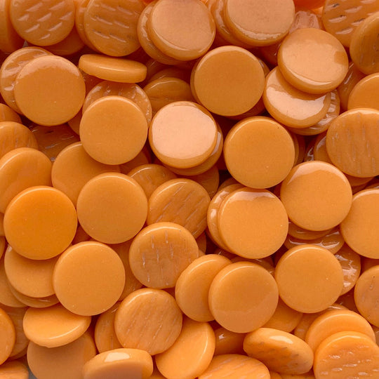 Ronde Glastegel 18mm Opaaloranje