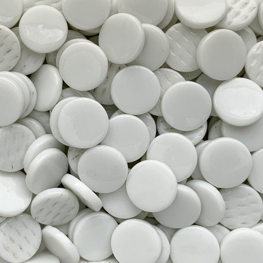 Ronde Glastegel 18mm Opaalwit