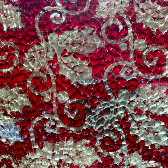 Safety Glass Bloem Rood/Goud