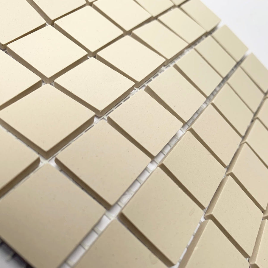 Winckelmans Blanc – carreaux de mosaïque mats de 20x20 mm sur filet